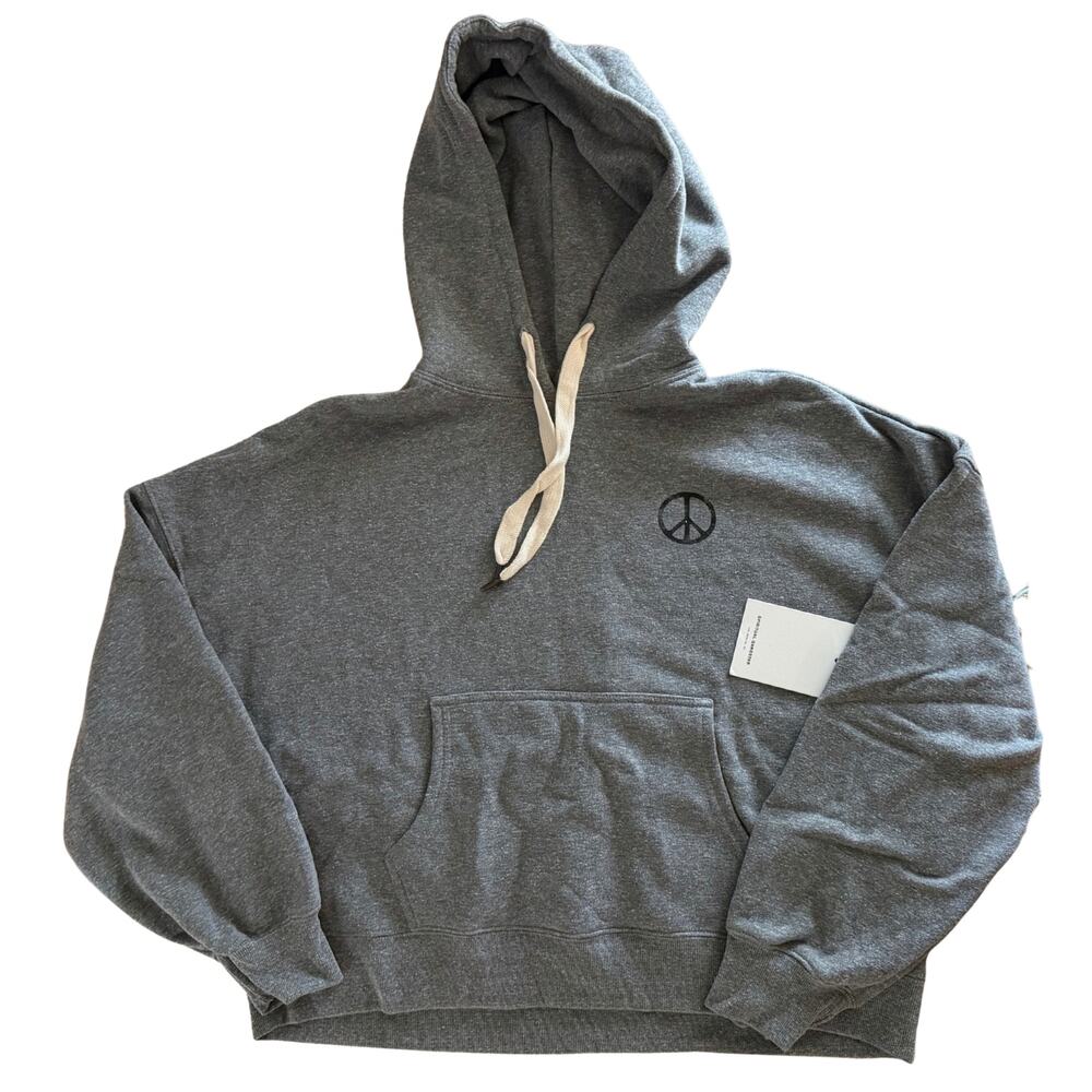 Spiritual Gangster Earth Bel Air Cotton Hoodie Womens L Heather Grey NWT - Picture 2 of 6